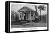 Christmas, Florida - Post Office Building-Lantern Press-Framed Stretched Canvas