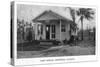 Christmas, Florida - Post Office Building-Lantern Press-Stretched Canvas