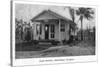 Christmas, Florida - Post Office Building-Lantern Press-Stretched Canvas