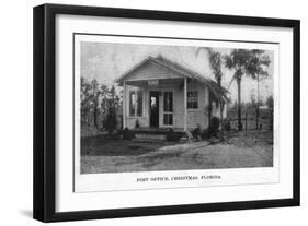 Christmas, Florida - Post Office Building-Lantern Press-Framed Art Print
