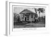 Christmas, Florida - Post Office Building-Lantern Press-Framed Art Print