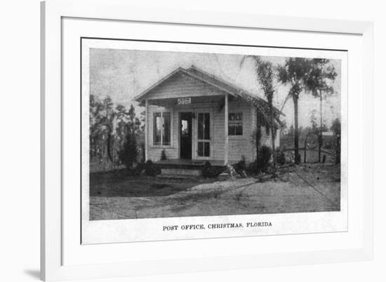 Christmas, Florida - Post Office Building-Lantern Press-Framed Art Print