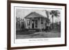 Christmas, Florida - Post Office Building-Lantern Press-Framed Premium Giclee Print