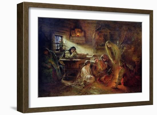 Christmas Fortune Telling-Konstantin Egorovich Makovsky-Framed Giclee Print