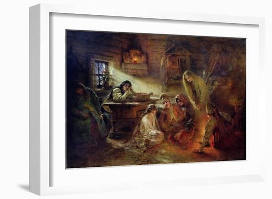 Christmas Fortune Telling-Konstantin Egorovich Makovsky-Framed Giclee Print