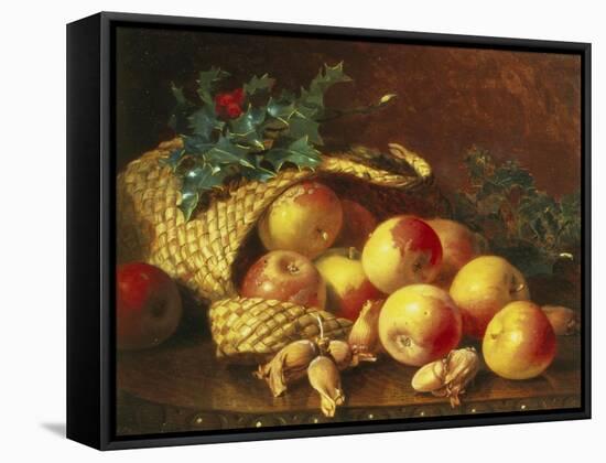 Christmas Fruit and Nuts-Eloise Harriet Stannard-Framed Stretched Canvas