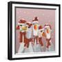 Christmas Gaggle of Geese-Fab Funky-Framed Art Print