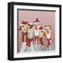 Christmas Gaggle of Geese-Fab Funky-Framed Art Print