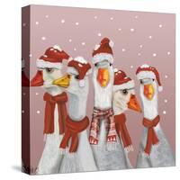 Christmas Gaggle of Geese-Fab Funky-Stretched Canvas