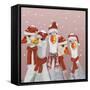 Christmas Gaggle of Geese-Fab Funky-Framed Stretched Canvas