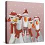 Christmas Gaggle of Geese-Fab Funky-Stretched Canvas