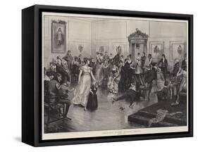 Christmas Games, Musical Chairs-Frederick Barnard-Framed Stretched Canvas