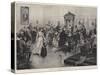 Christmas Games, Musical Chairs-Frederick Barnard-Stretched Canvas