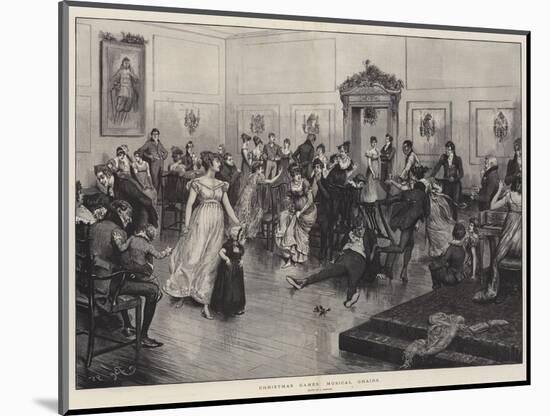 Christmas Games, Musical Chairs-Frederick Barnard-Mounted Giclee Print