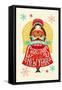 Christmas Girl-Gaia Marfurt-Framed Stretched Canvas