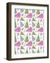 Christmas Glitter Trees Repeat-Cyndi Lou-Framed Giclee Print