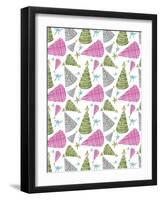 Christmas Glitter Trees Repeat-Cyndi Lou-Framed Giclee Print