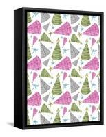 Christmas Glitter Trees Repeat-Cyndi Lou-Framed Stretched Canvas