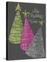 Christmas Glitter Trees-Cyndi Lou-Stretched Canvas