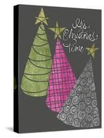 Christmas Glitter Trees-Cyndi Lou-Stretched Canvas