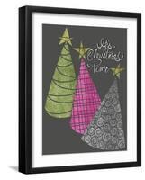 Christmas Glitter Trees-Cyndi Lou-Framed Giclee Print