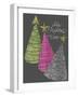 Christmas Glitter Trees-Cyndi Lou-Framed Giclee Print