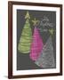 Christmas Glitter Trees-Cyndi Lou-Framed Giclee Print