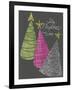 Christmas Glitter Trees-Cyndi Lou-Framed Giclee Print
