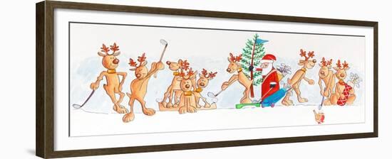 Christmas Golfers-Tony Todd-Framed Giclee Print