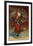 Christmas Greeting - Santa with Gifts No. 2-Lantern Press-Framed Art Print