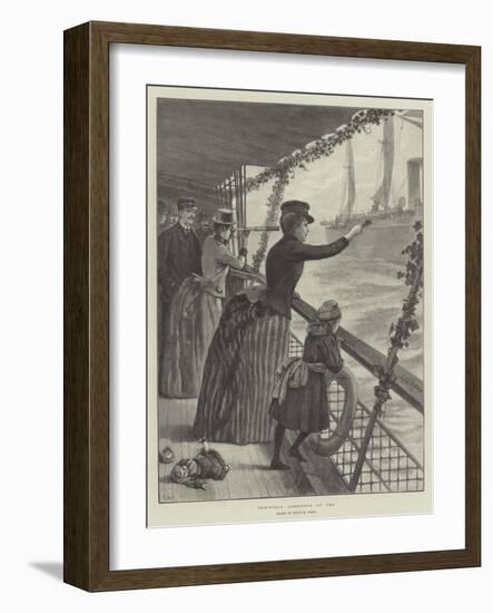 Christmas Greetings at Sea-Julius Mandes Price-Framed Giclee Print