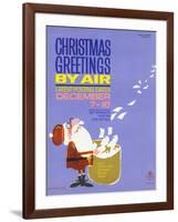 Christmas Greetings by Air, Latest Posting Dates December 7-16-David Judd-Vaughan-Framed Art Print