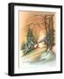 Christmas Greetings, Cabin in Snow-null-Framed Art Print