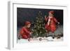 Christmas Greetings from Forest Grove, Oregon - Kids Decorating a Tree-Lantern Press-Framed Art Print