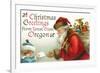 Christmas Greetings from Forest Grove, Oregon - Santa Getting Letter-Lantern Press-Framed Premium Giclee Print