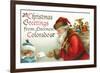 Christmas Greetings from Livermore, Colorado - Santa Getting Letter-Lantern Press-Framed Premium Giclee Print