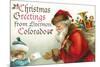 Christmas Greetings from Livermore, Colorado - Santa Getting Letter-Lantern Press-Mounted Premium Giclee Print