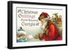 Christmas Greetings from Savannah, Georgia - Santa Getting Letter-Lantern Press-Framed Art Print