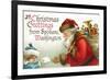 Christmas Greetings from Spokane, Washington - Santa Getting Letter-Lantern Press-Framed Premium Giclee Print