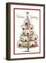 Christmas Greetings, Modern Tree-null-Framed Art Print