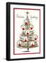 Christmas Greetings, Modern Tree-null-Framed Art Print