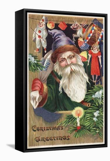 Christmas Greetings Postcard-null-Framed Stretched Canvas