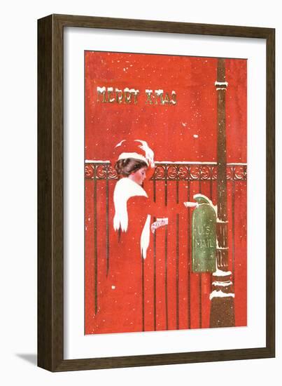 Christmas Greetings-C. Coles Phillips-Framed Art Print
