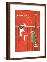 Christmas Greetings-C. Coles Phillips-Framed Art Print