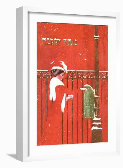 Christmas Greetings-C. Coles Phillips-Framed Art Print