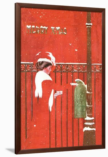 Christmas Greetings-C. Coles Phillips-Framed Art Print