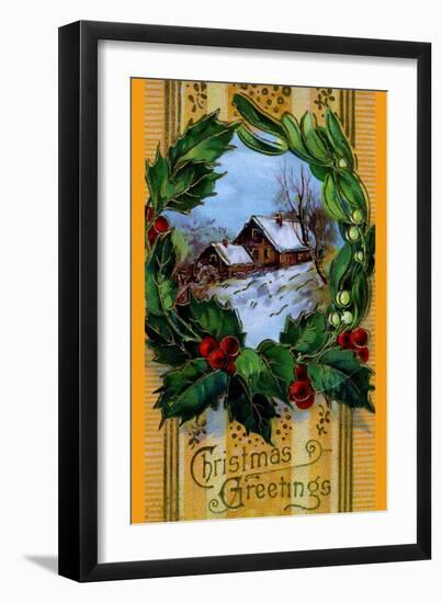 Christmas Greetings-null-Framed Art Print