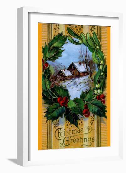 Christmas Greetings-null-Framed Art Print