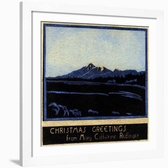 Christmas Greetings-Frank Redlinger-Framed Art Print