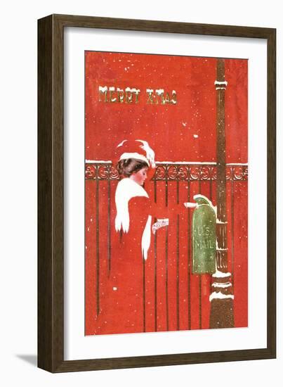 Christmas Greetings-C. Coles Phillips-Framed Art Print